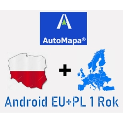 AutoMapa Android EU+PL licencja  1 Rok